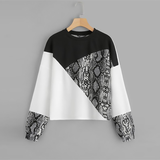 Long Sleeved Snake Skin Sweatshirt - SUMMER COLLECTION
