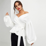 Off Shoulder Long Sleeve Peplum - SUMMER COLLECTION