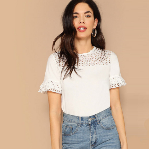 White Cutout Top - SUMMER COLLECTION