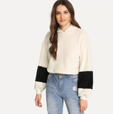 White Crop Sweatshirt - SUMMER COLLECTION