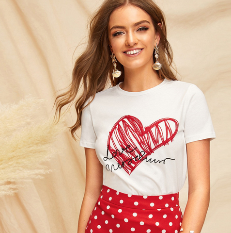 White Graphic Print Top - SUMMER COLLECTION