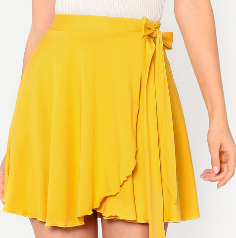 Yellow Overlap Skirts - SUMMER COLLECTION