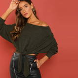 Green Knitted Sweatshirt - SUMMER COLLECTION