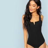 V-Cut Sleeveless Bodysuit - SUMMER COLLECTION
