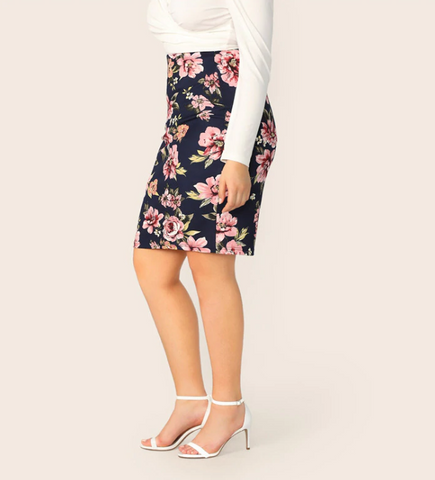 Floral Print High Waist Skirt - SUMMER COLLECTION