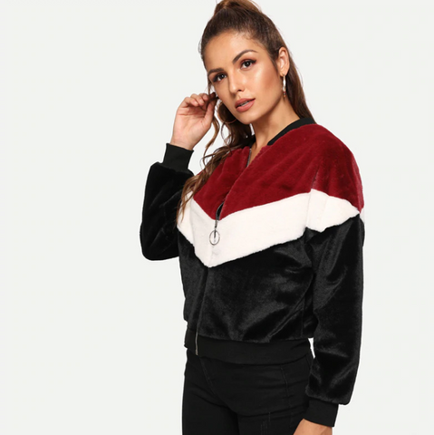 Multicoloured Fuzzy Jacket - SUMMER COLLECTION