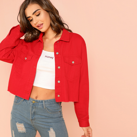 Red Button Up Jacket - SUMMER COLLECTION