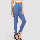 Womens Crisscross Lace Skinny Jeans - SUMMER COLLECTION