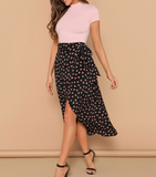 Black Heart Print Maxi Skirt - SUMMER COLLECTION