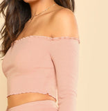 Pink Crop Top and joggers Set - SUMMER COLLECTION