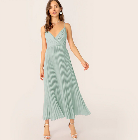 Pastel Pleated Cami Dress - SUMMER COLLECTION