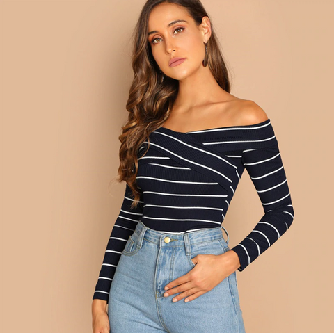 Cross Wraped Off the Shoulder Top - SUMMER COLLECTION