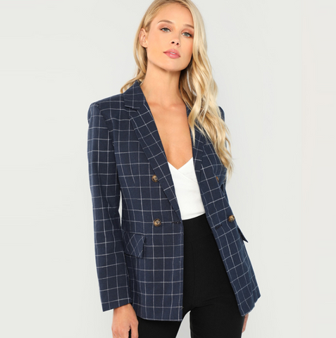 Navy Office Coat - SUMMER COLLECTION