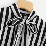 Black and White Striped Blouse - SUMMER COLLECTION