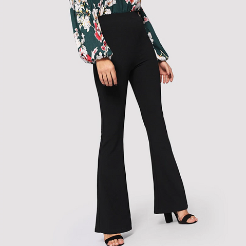 Black Office Wide Trousers - SUMMER COLLECTION