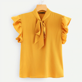 Mustard Flounce Blouse - SUMMER COLLECTION