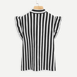 Black and White Striped Blouse - SUMMER COLLECTION