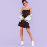 Cherry Print Loose Short Dress - SUMMER COLLECTION