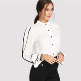White Elegant Long Sleeve Top - SUMMER COLLECTION