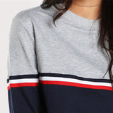 Grey & Navy Striped Sweatshirt - SUMMER COLLECTION