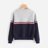 Grey & Navy Striped Sweatshirt - SUMMER COLLECTION