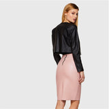 Black Leather Short Jacket - SUMMER COLLECTION