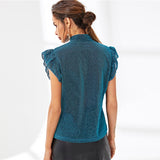 Blue Elegant Glitter Top - SUMMER COLLECTION