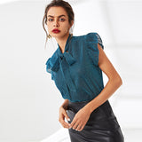 Blue Elegant Glitter Top - SUMMER COLLECTION