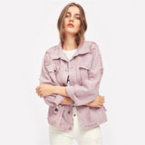 Pink Denim Ripped Jacket - SUMMER COLLECTION