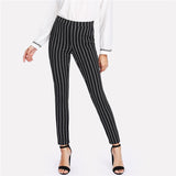 Vertical Striped Skinny Trousers - SUMMER COLLECTION