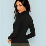 Black Turtleneck Long Sleeved Top - SUMMER COLLECTION