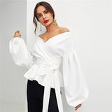 Off Shoulder Long Sleeve Peplum - SUMMER COLLECTION