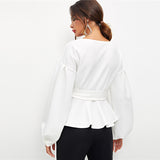 Off Shoulder Long Sleeve Peplum - SUMMER COLLECTION