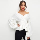 Off Shoulder Long Sleeve Peplum - SUMMER COLLECTION