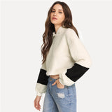 White Crop Sweatshirt - SUMMER COLLECTION
