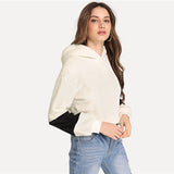 White Crop Sweatshirt - SUMMER COLLECTION