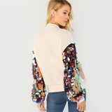 White Sequin Sleeve Jacket - SUMMER COLLECTION