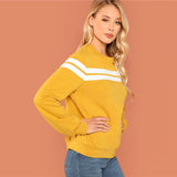 Mustard Striped Sweatshirt - SUMMER COLLECTION