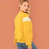 Mustard Striped Sweatshirt - SUMMER COLLECTION