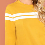 Mustard Striped Sweatshirt - SUMMER COLLECTION