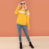 Mustard Striped Sweatshirt - SUMMER COLLECTION