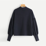 Navy Elegant Sweatshirt - SUMMER COLLECTION