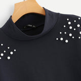 Navy Elegant Sweatshirt - SUMMER COLLECTION