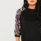 Black Sequin Sweatshirt - SUMMER COLLECTION