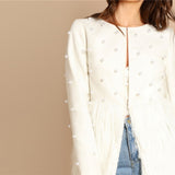 White Pearl & Fur Jacket - SUMMER COLLECTION