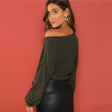 Green Knitted Sweatshirt - SUMMER COLLECTION