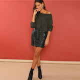 Green Knitted Sweatshirt - SUMMER COLLECTION