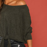 Green Knitted Sweatshirt - SUMMER COLLECTION