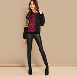 Black Sequin Pullover Sweatshirt - SUMMER COLLECTION
