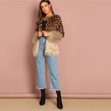 Leopard Print Fur Coat - SUMMER COLLECTION